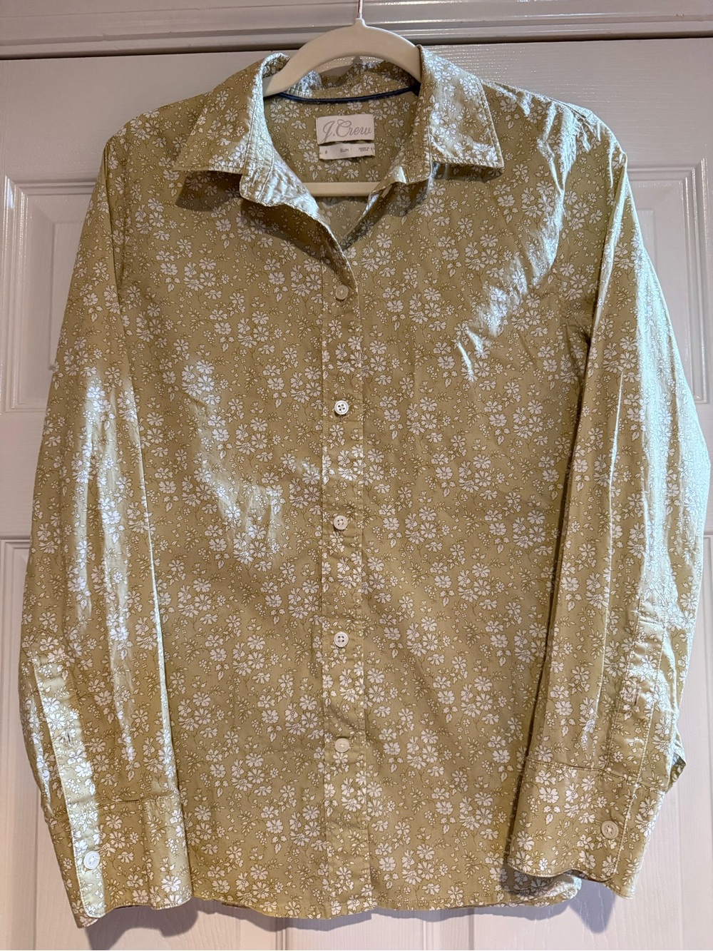 J Crew 100% organic Cotton Slim Fit Shirt Size 8 in Liberty Capel Floral BL044